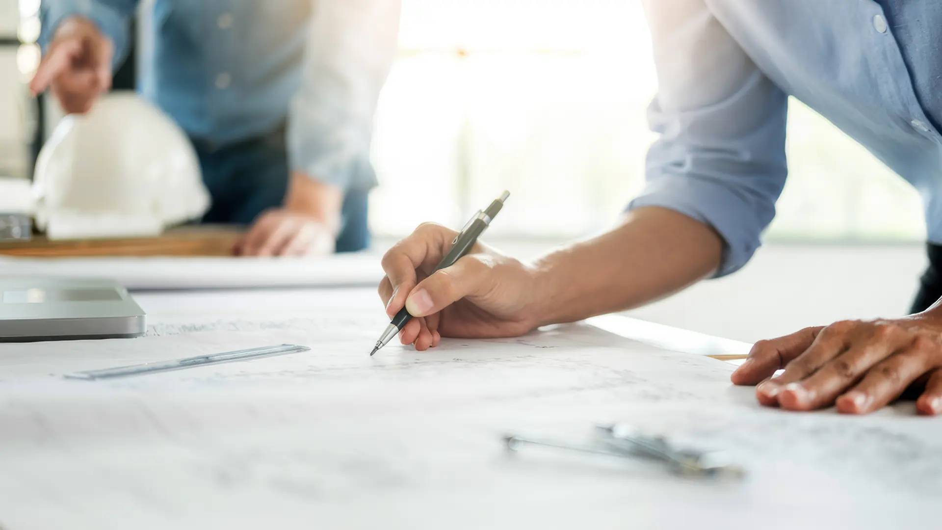 Ein Plan wird gezeichnet